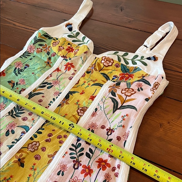 NWOT - Christian Lacroix - Floral Embroidered Strapless Linen Maxi Dress- Size 8 - Picture 12 of 12